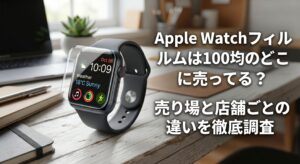100均で購入したApple Watchフィルムで自分のApple Watchを保護している画像